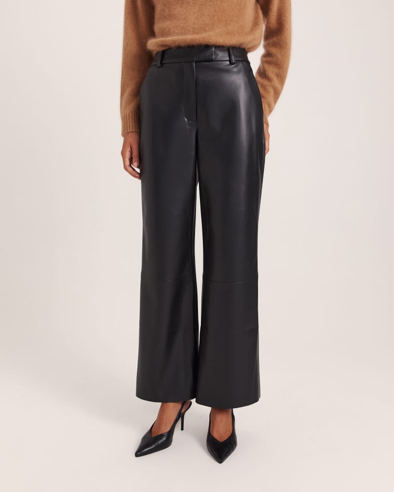Viv Faux Leather Pant in BLACK