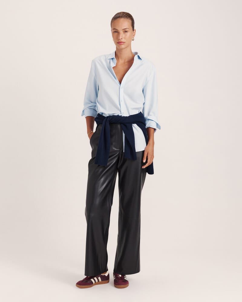 Viv Faux Leather Pant in BLACK