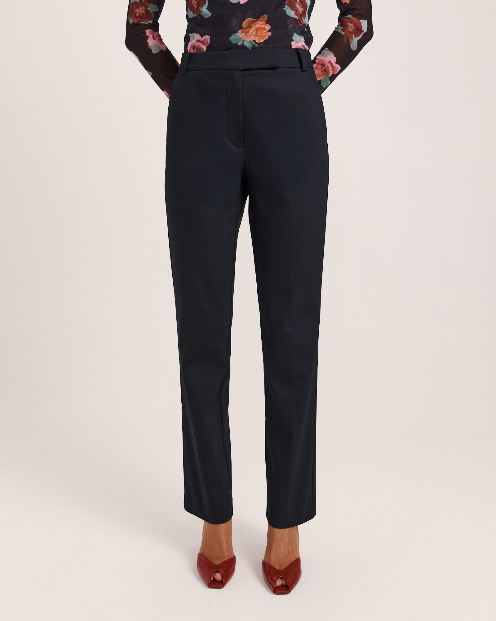Tia Pintuck Slim Leg Pant