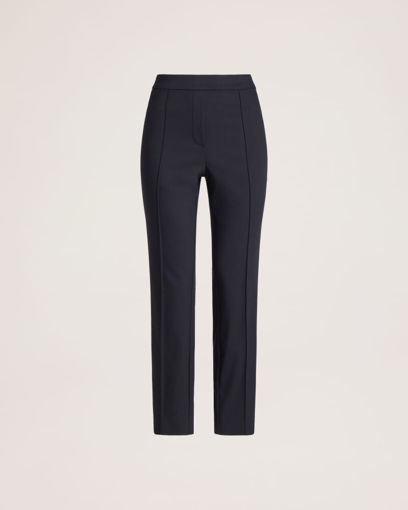 Tia Pintuck Slim Leg Pant in BLACK
