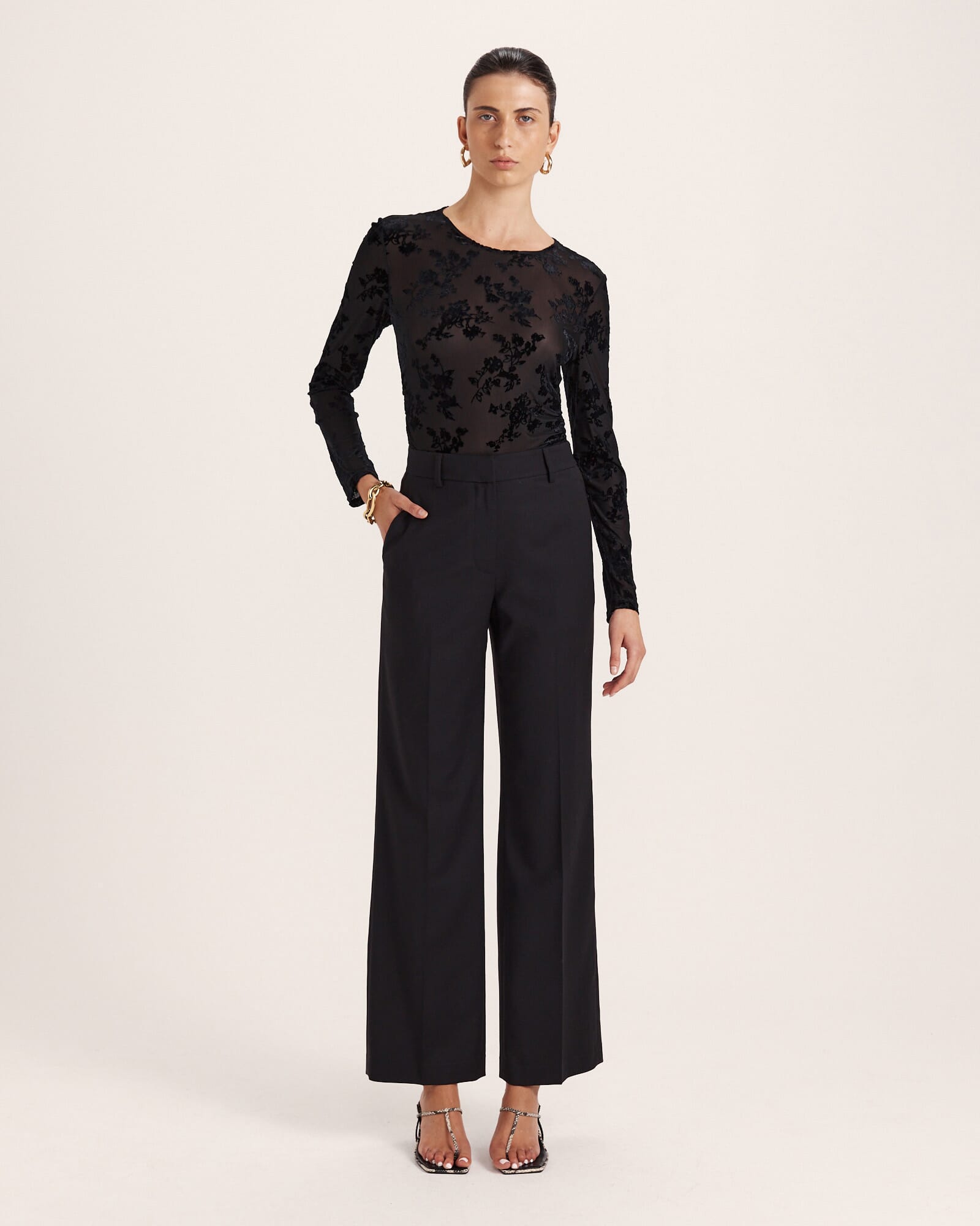 Celeste Wool Straight Leg Pant