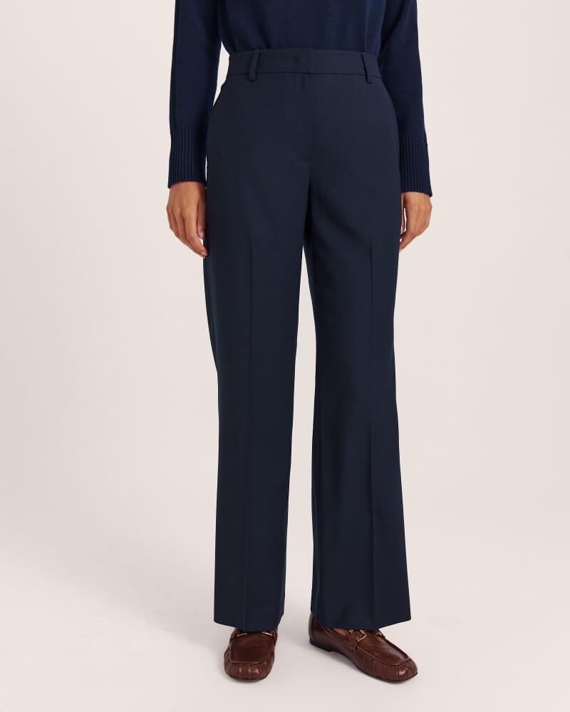 Celeste Wool Straight Leg Pant in FRENCH NAVY