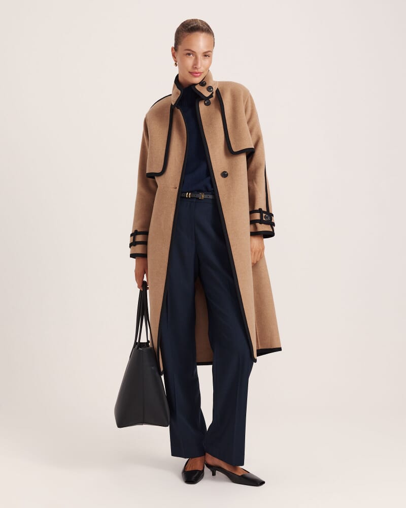 Celeste Wool Straight Leg Pant in FRENCH NAVY