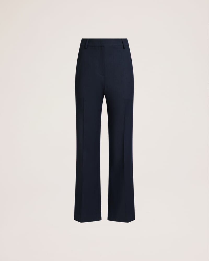 Celeste Wool Straight Leg Pant in FRENCH NAVY