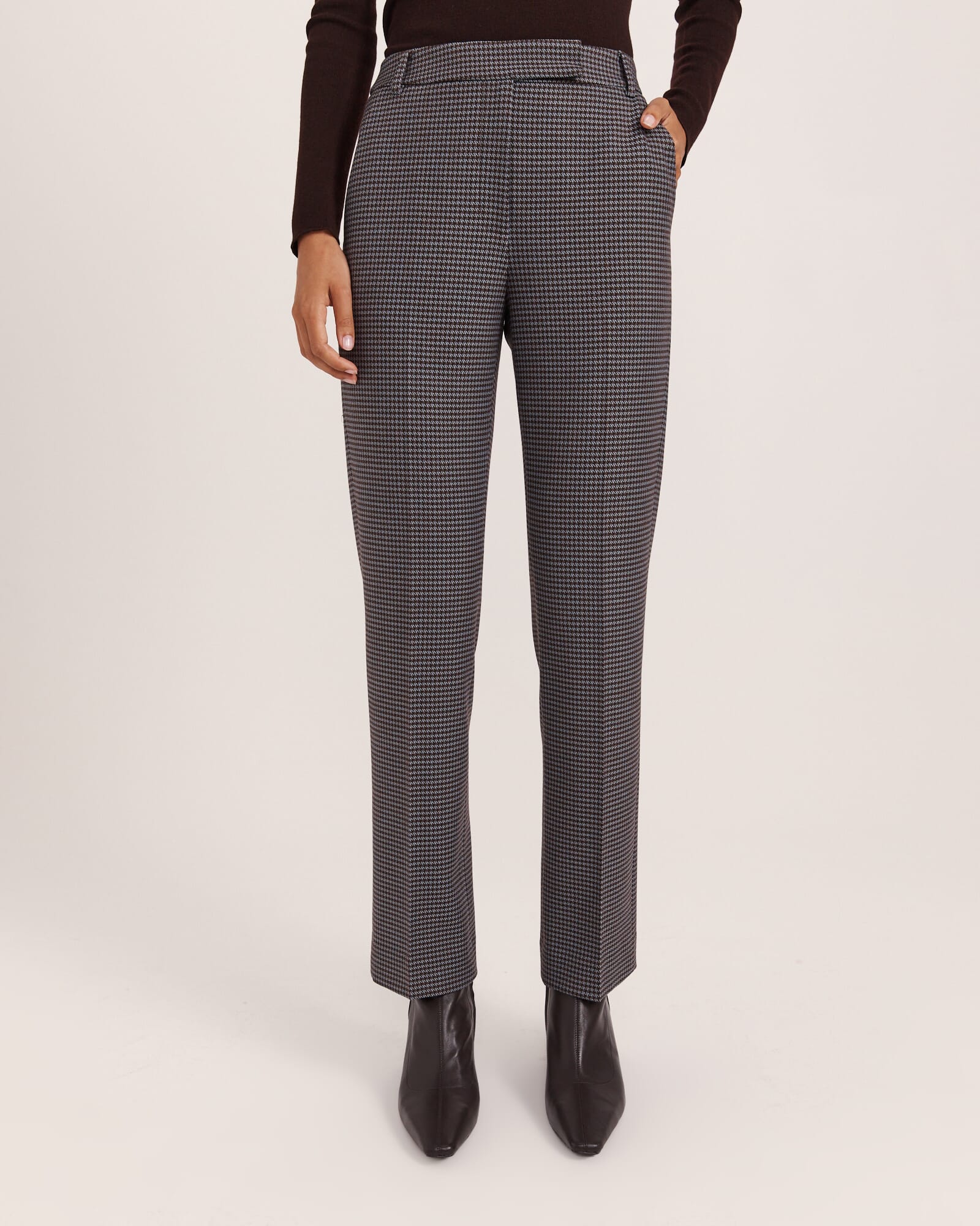 Jill Check Slim Leg Pant