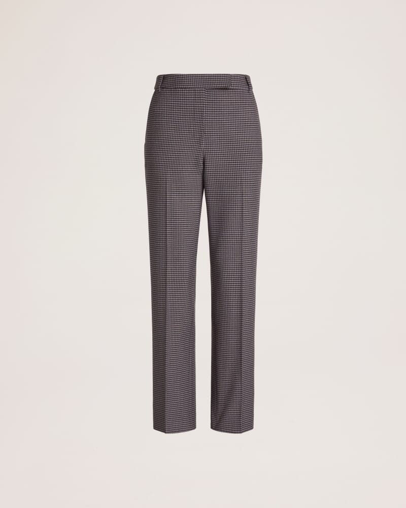 Jill Check Slim Leg Pant in CAROB
