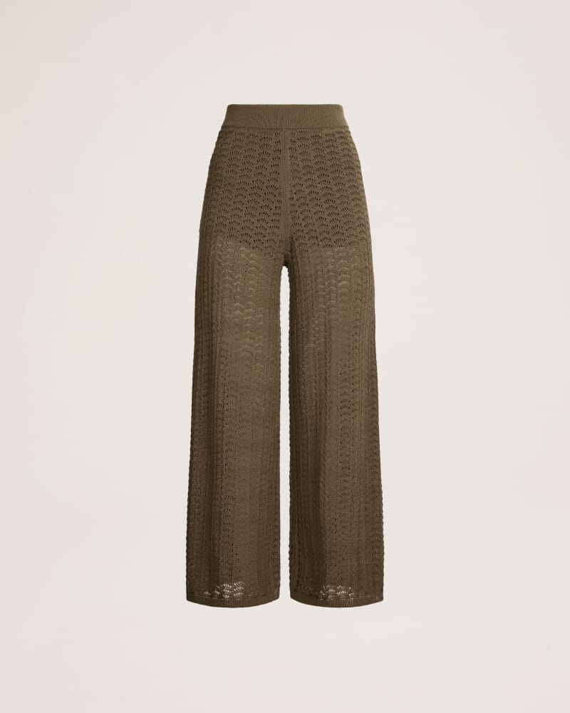 Prue Cotton Crochet Pant in KHAKI