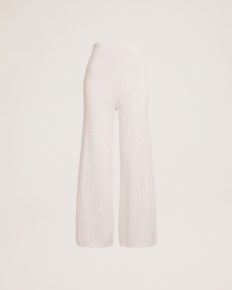 Prue Cotton Crochet Pant in MILK