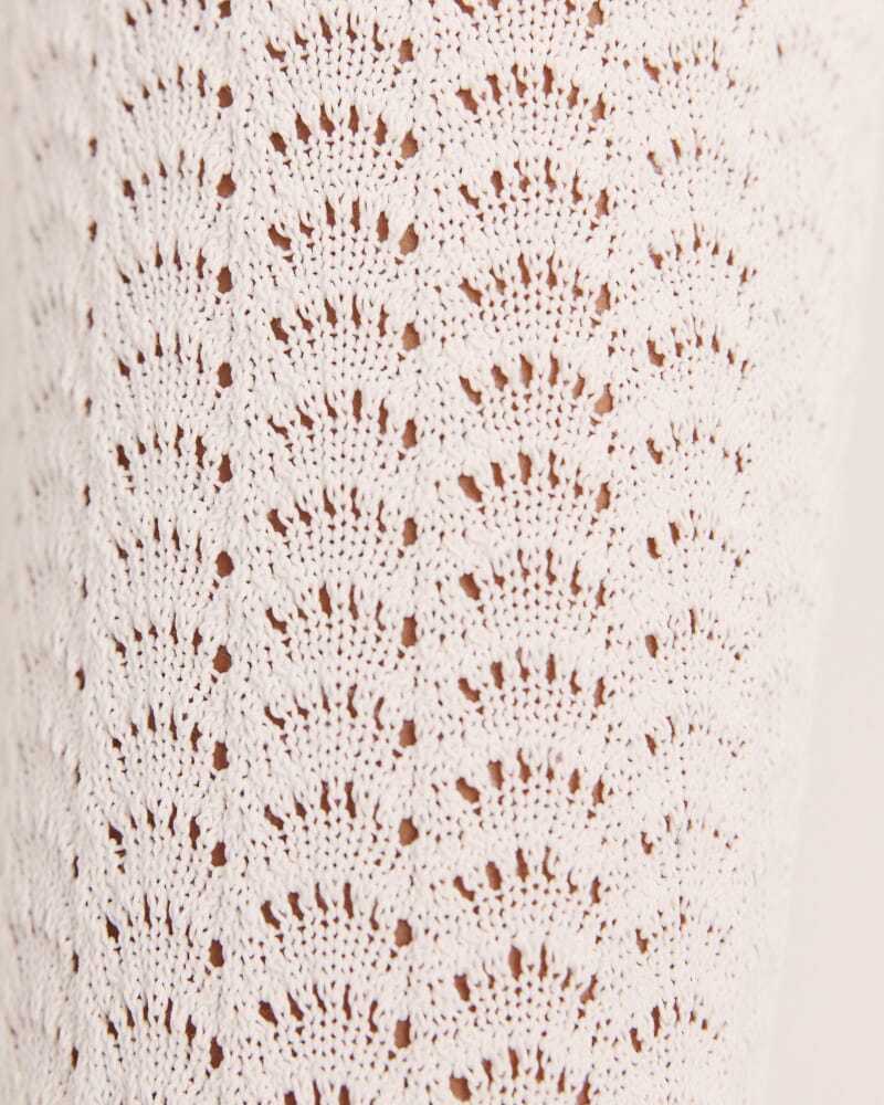 Prue Cotton Crochet Pant in MILK