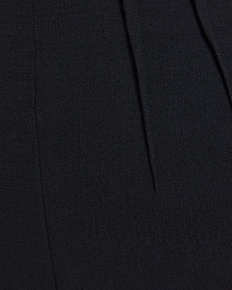 Raya Wool Crop Wide Leg Pant in BLACK