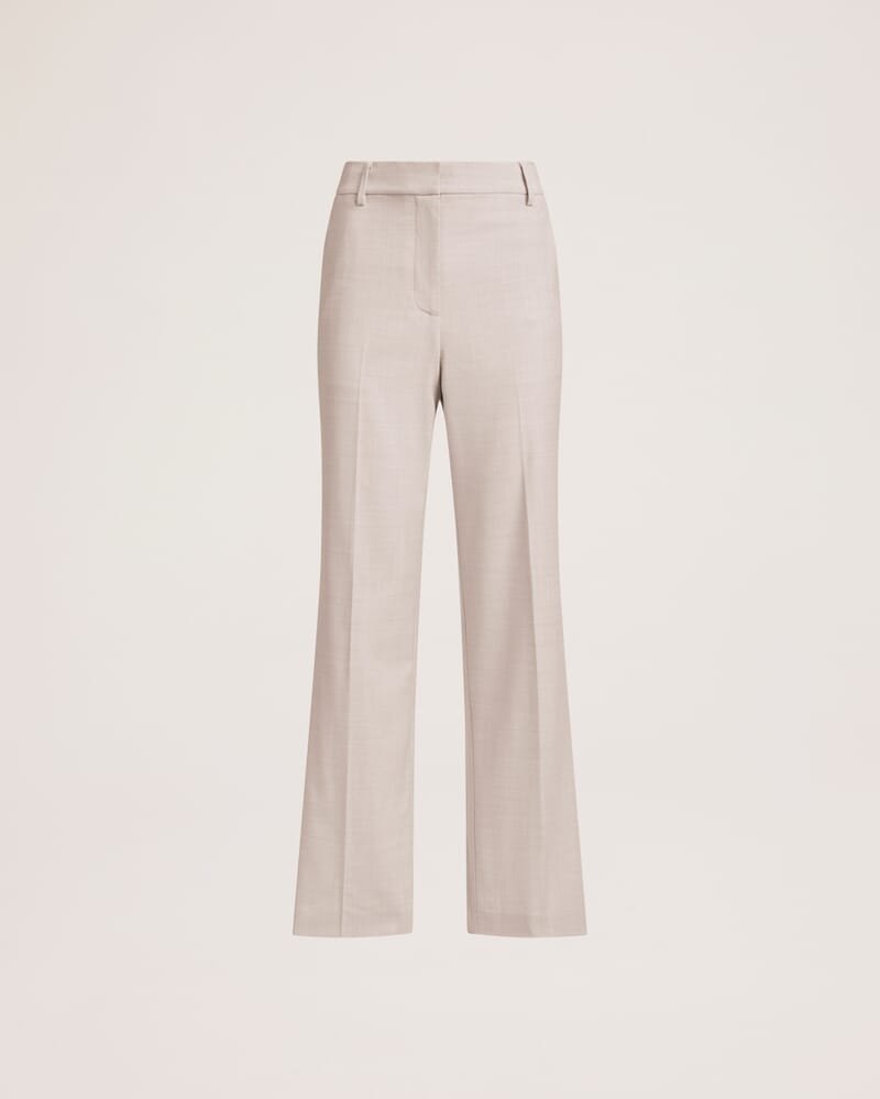 Celeste Wool Straight Leg Pant in OATMEAL MELANGE