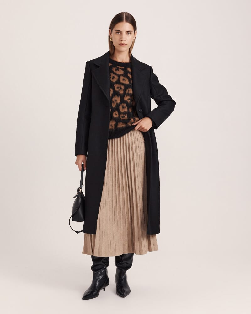 Mariya Sparkling Knit Skirt in GOLD