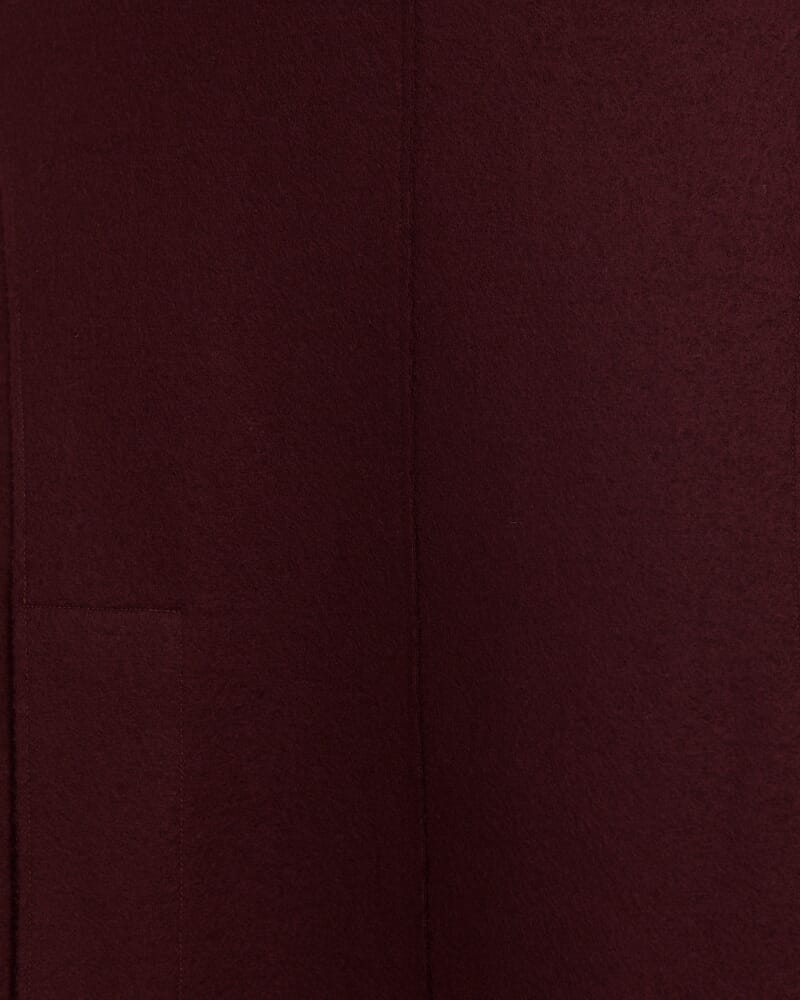 Karla Wool Panel Midi Skirt in PLUM