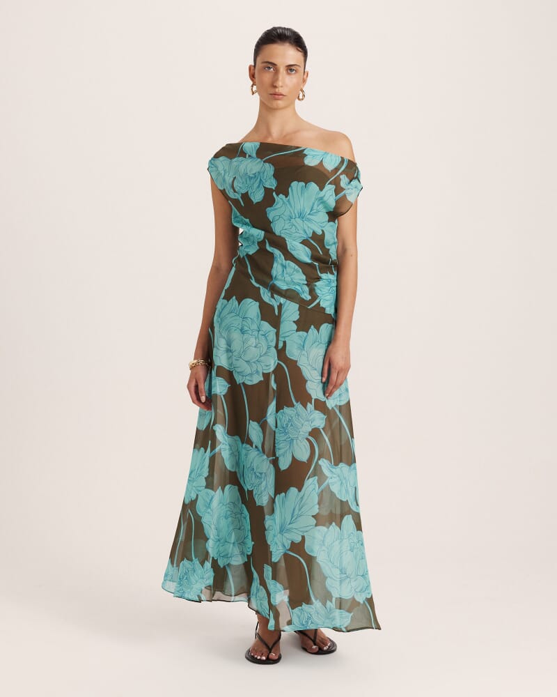 Verdisa Silk Maxi Skirt in MULTI