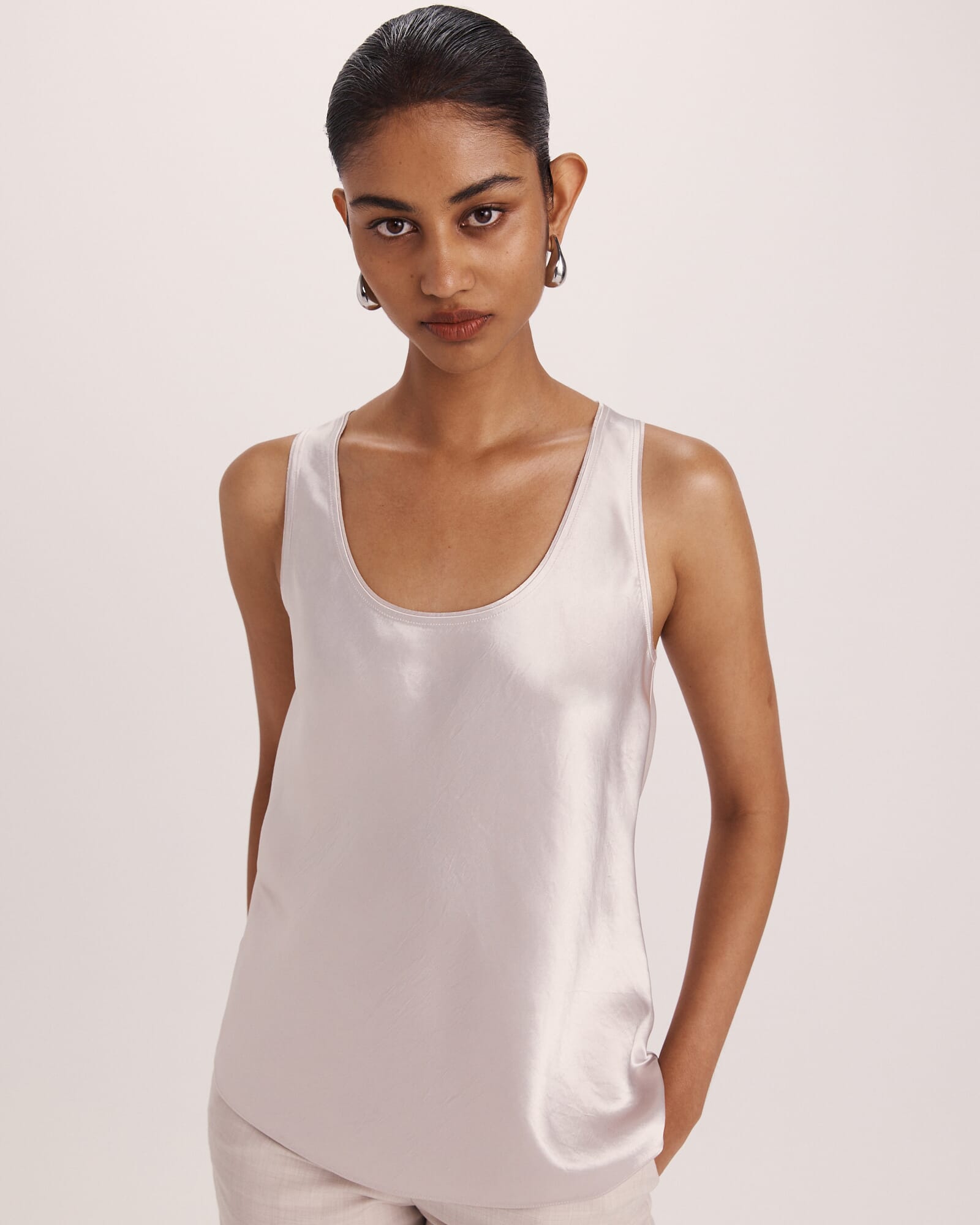 Ivana Crinkle Bias Tank