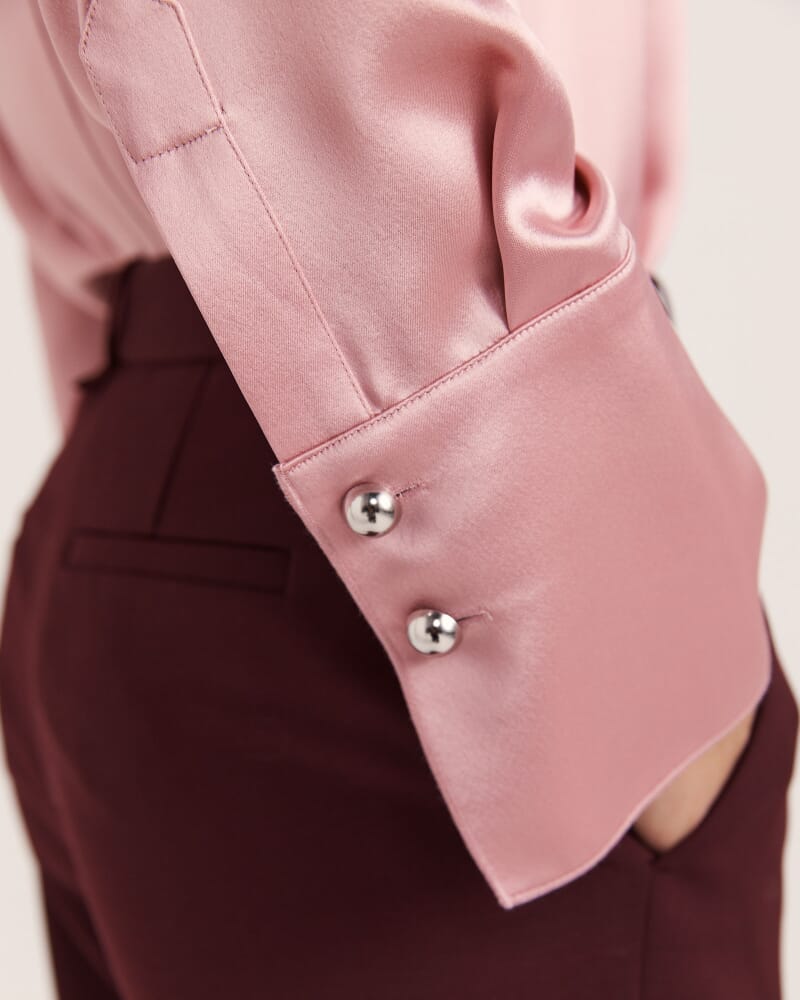 Sallee Satin Shirt in BLUSH