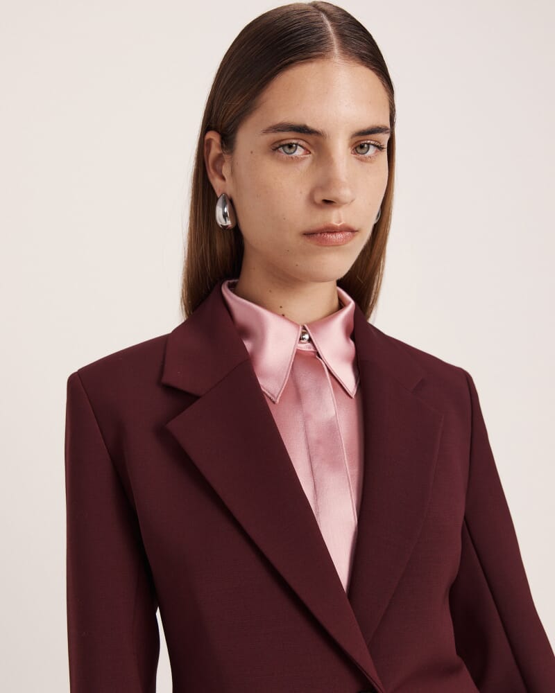 Sallee Satin Shirt in BLUSH