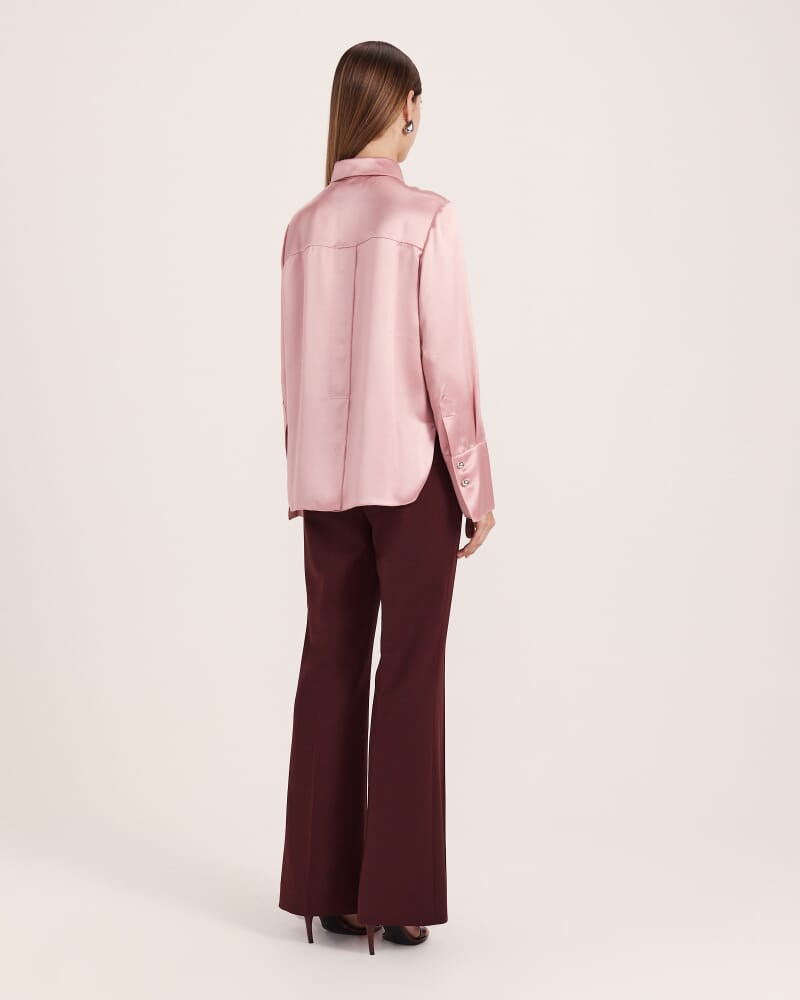 Sallee Satin Shirt in BLUSH