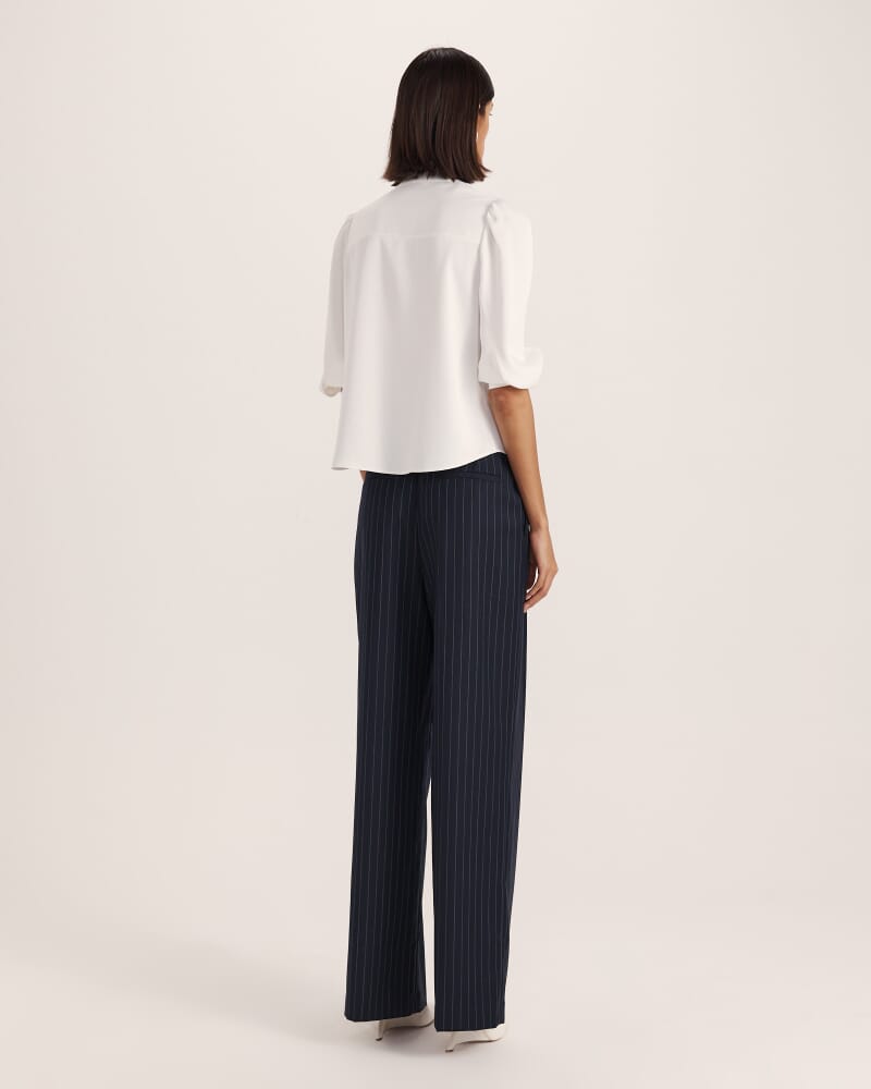 Tina Tie Front Blouse in OFF WHITE