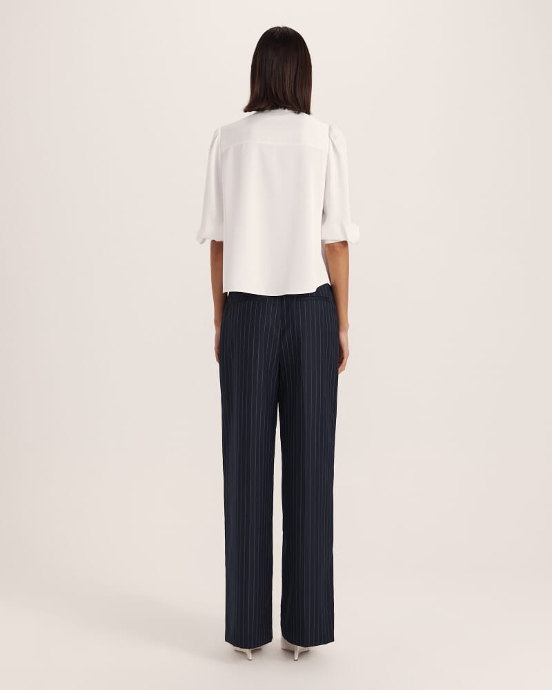 Tina Tie Front Blouse in OFF WHITE