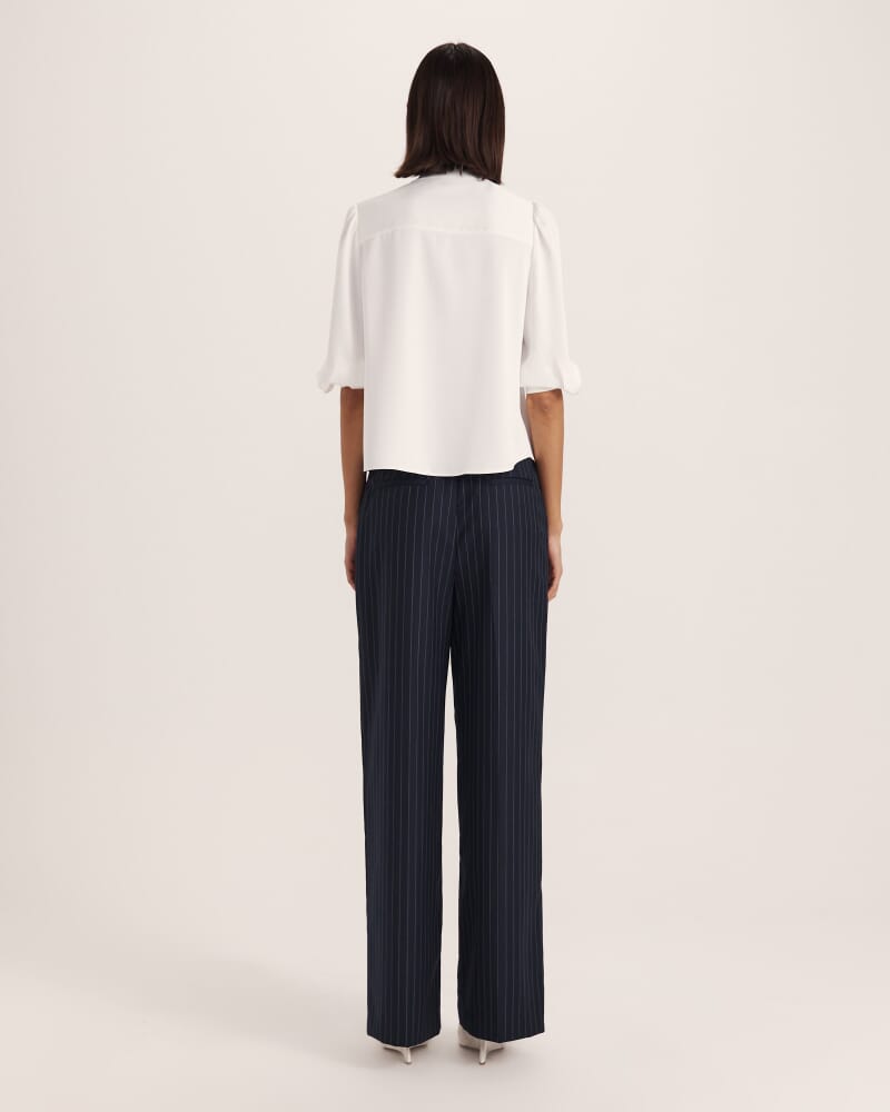 Tina Tie Front Blouse in OFF WHITE