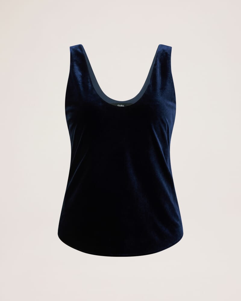 Lea Velvet Bias Tank in ROYAL BLUE