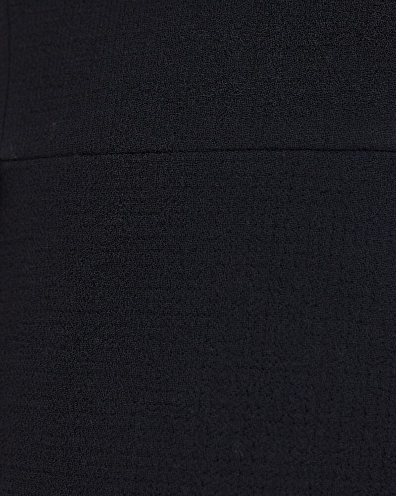 Raya Wool Peplum Top in BLACK