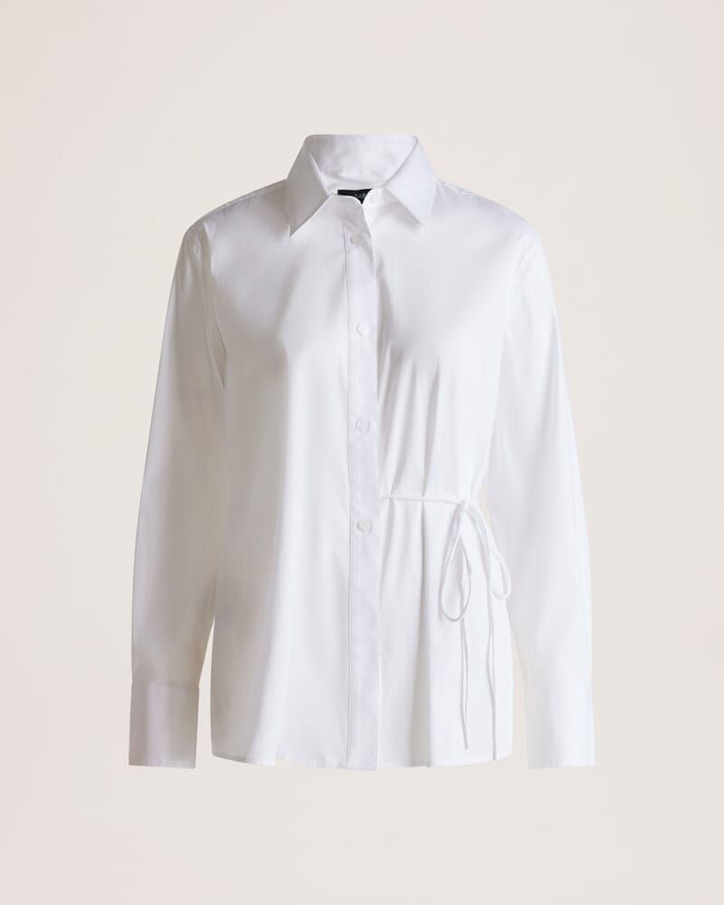 Piper Side Tie Shirt in WHITE