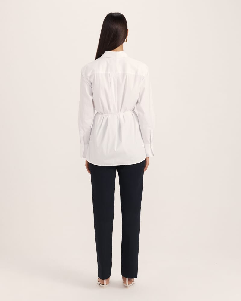 Piper Side Tie Shirt in WHITE