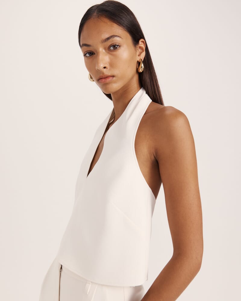 Dharma Halter Top in MILK