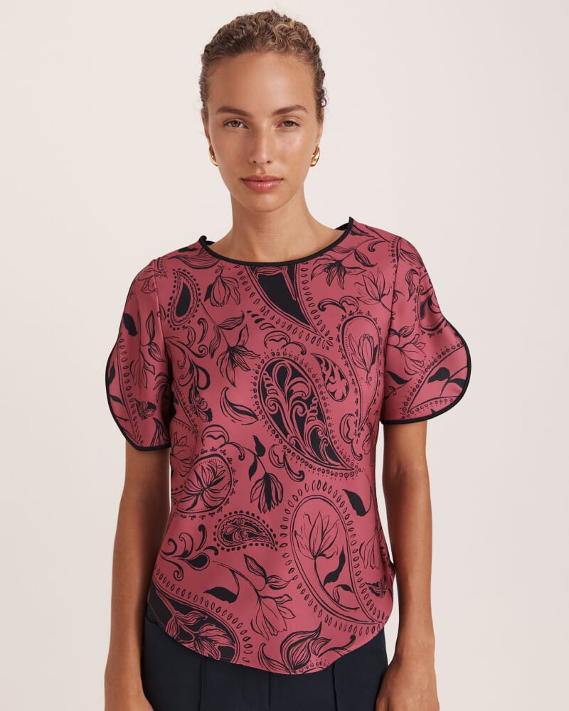 Lakewood Contrast Detail Top in MULTI