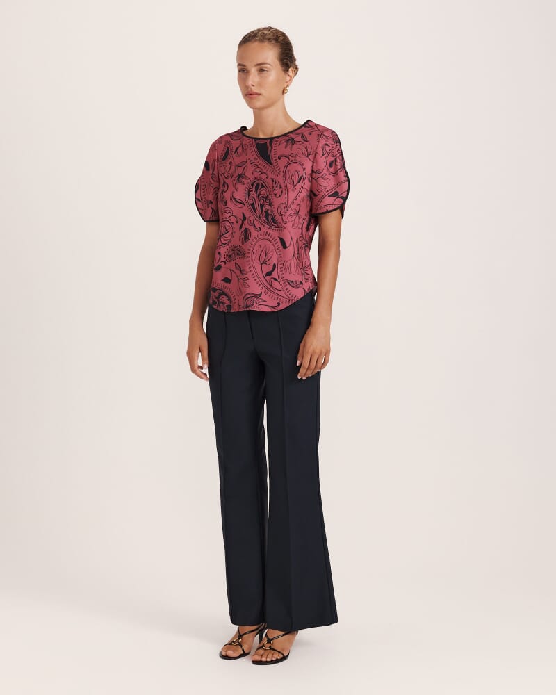 Lakewood Contrast Detail Top in MULTI