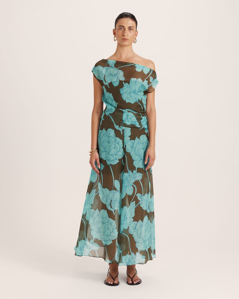 Verdisa Silk Off Shoulder Top in MULTI