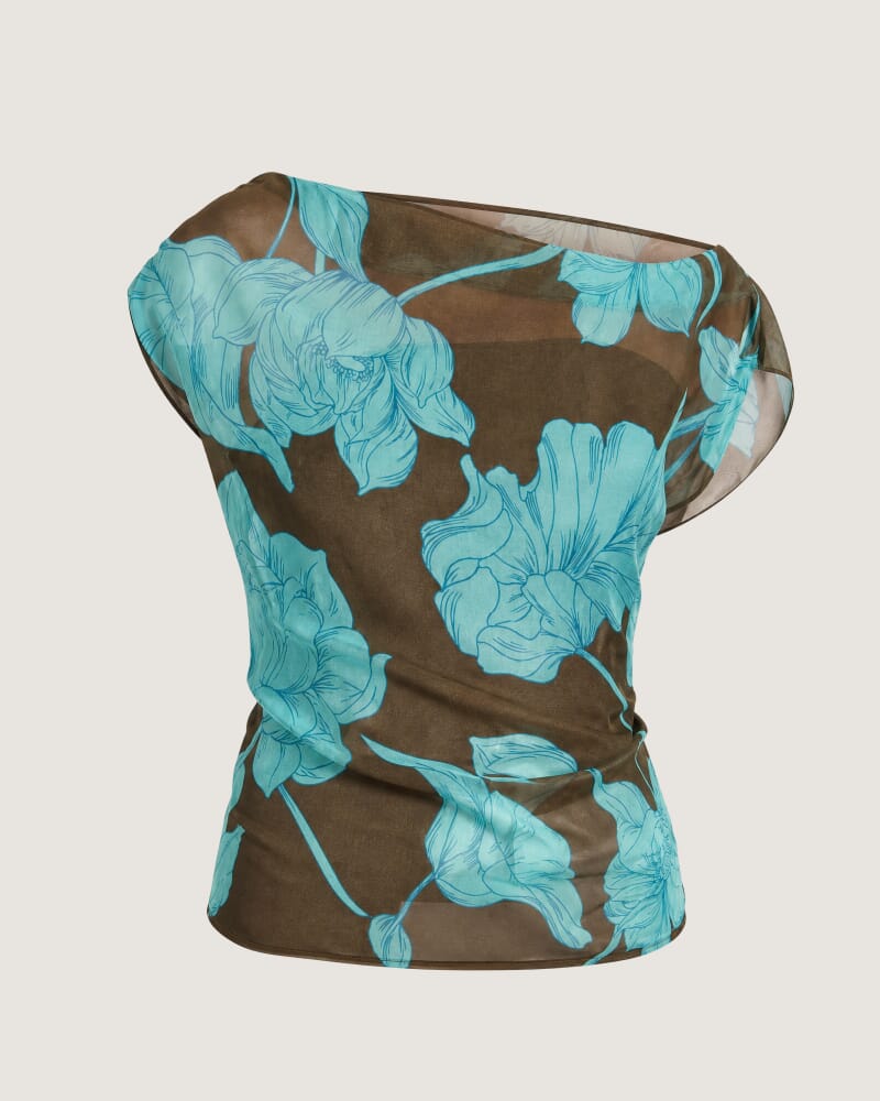 Verdisa Silk Off Shoulder Top in MULTI