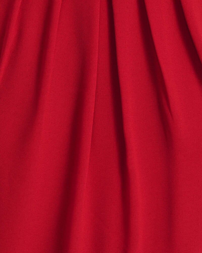 Willa High Neck Long Sleeve Top in RUBY