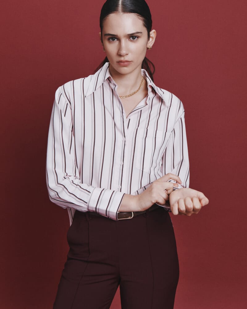 Millie Stripe Shirt in PINK MULTI